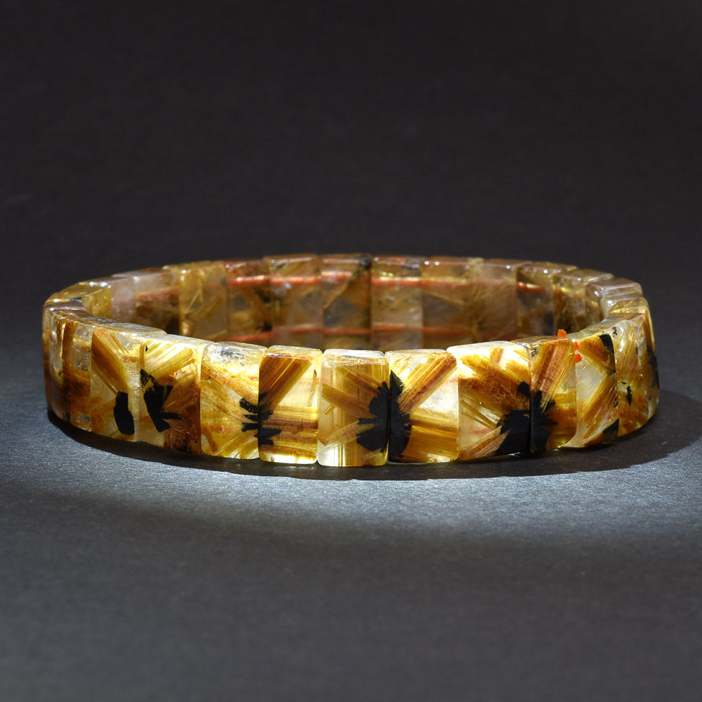 [鑑別付]放射ルチルクォーツ バングル 11mm幅 #RJ171