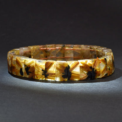 [鑑別付]放射ルチルクォーツ バングル 11mm幅 #RJ171