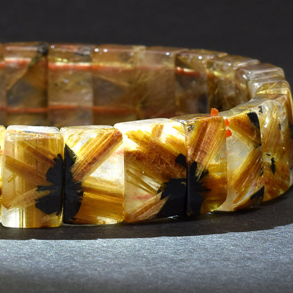 [鑑別付]放射ルチルクォーツ バングル 11mm幅 #RJ171