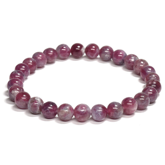 ピンクトルマリンレピドライトクォーツ ブレスレット 7.5mm #RJ187