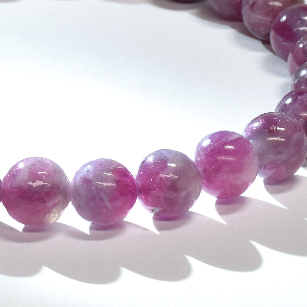 ピンクトルマリンレピドライトクォーツ ブレスレット 7.5mm #RJ187