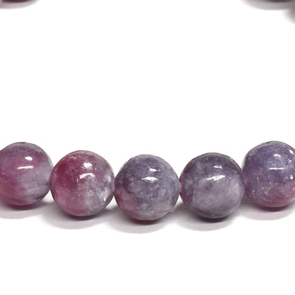 ピンクトルマリンレピドライトクォーツ ブレスレット 7.5-8mm #RJ188