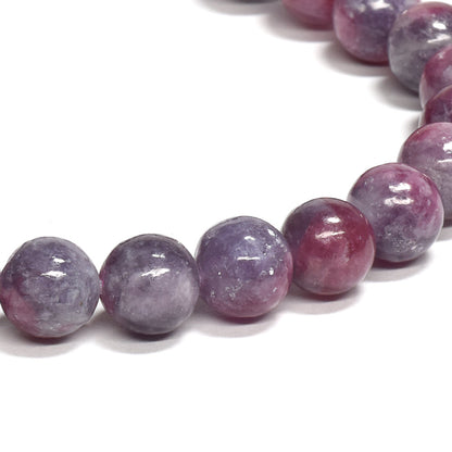 ピンクトルマリンレピドライトクォーツ ブレスレット 7.5-8mm #RJ188