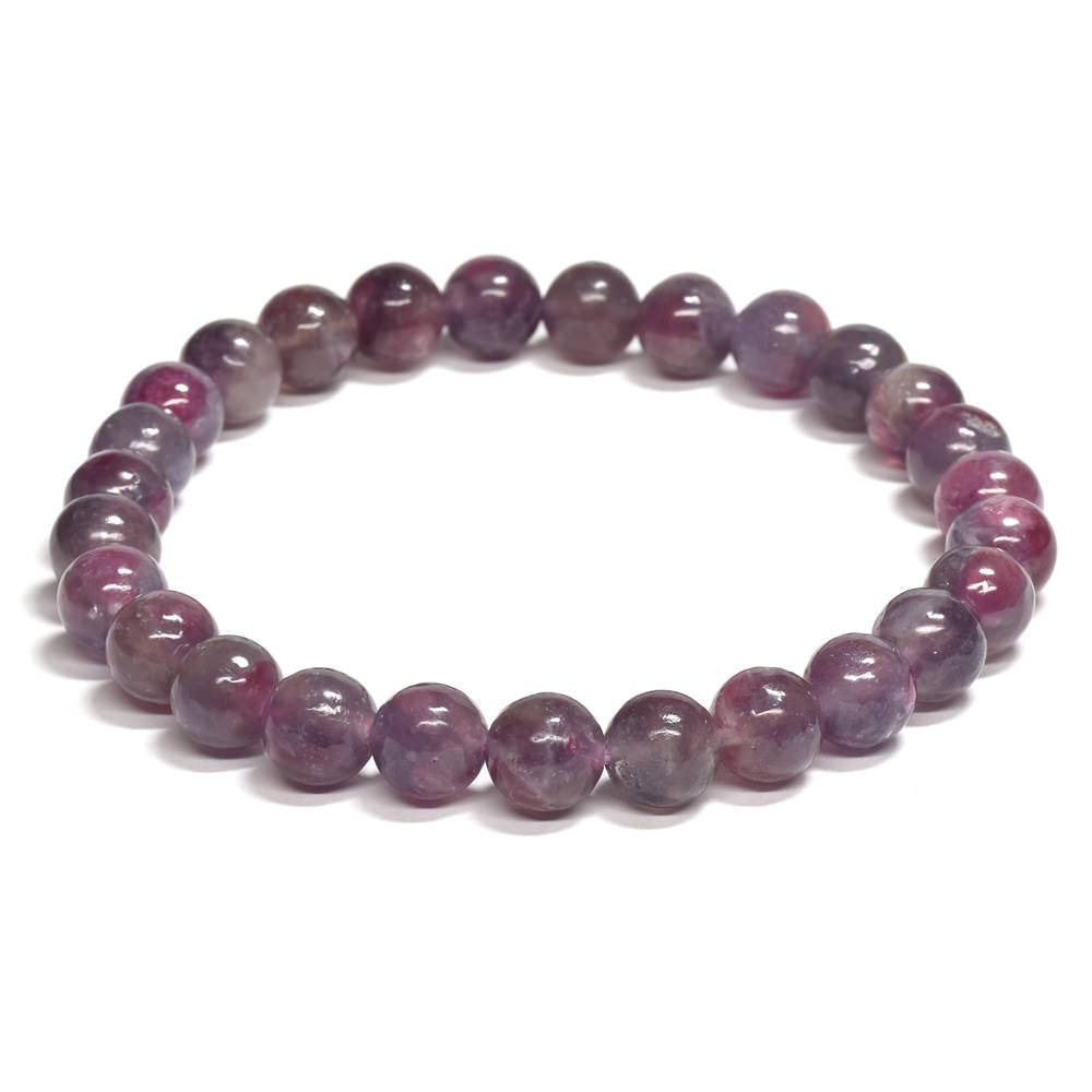 ピンクトルマリンレピドライトクォーツ ブレスレット 7.5mm #RJ189