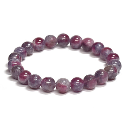 ピンクトルマリンレピドライトクォーツ ブレスレット 8.5mm #RJ190