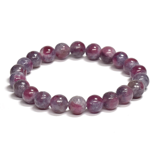 ピンクトルマリンレピドライトクォーツ ブレスレット 8.5mm #RJ190