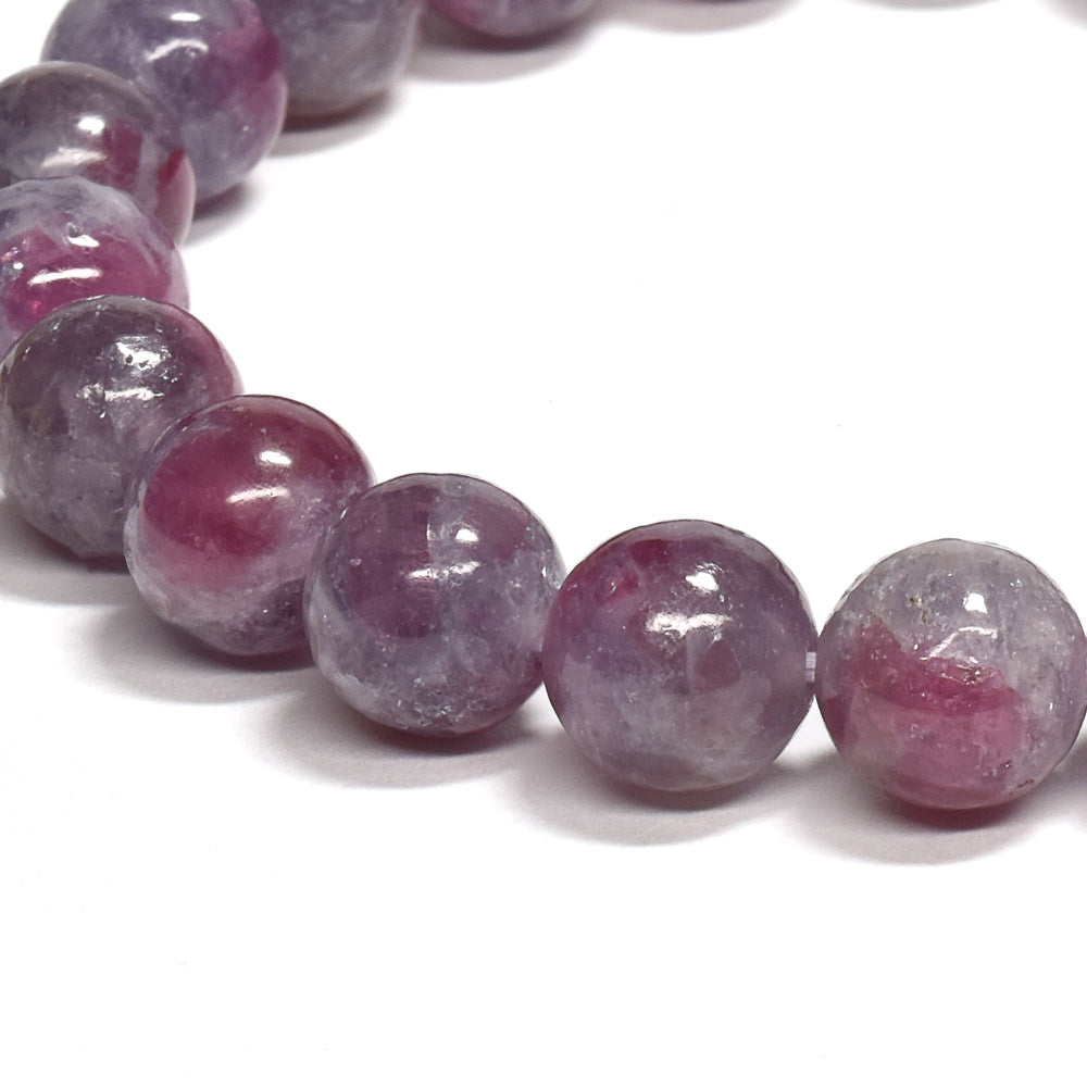 ピンクトルマリンレピドライトクォーツ ブレスレット 8.5mm #RJ190