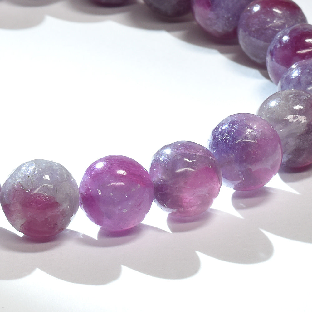 ピンクトルマリンレピドライトクォーツ ブレスレット 8.5mm #RJ190