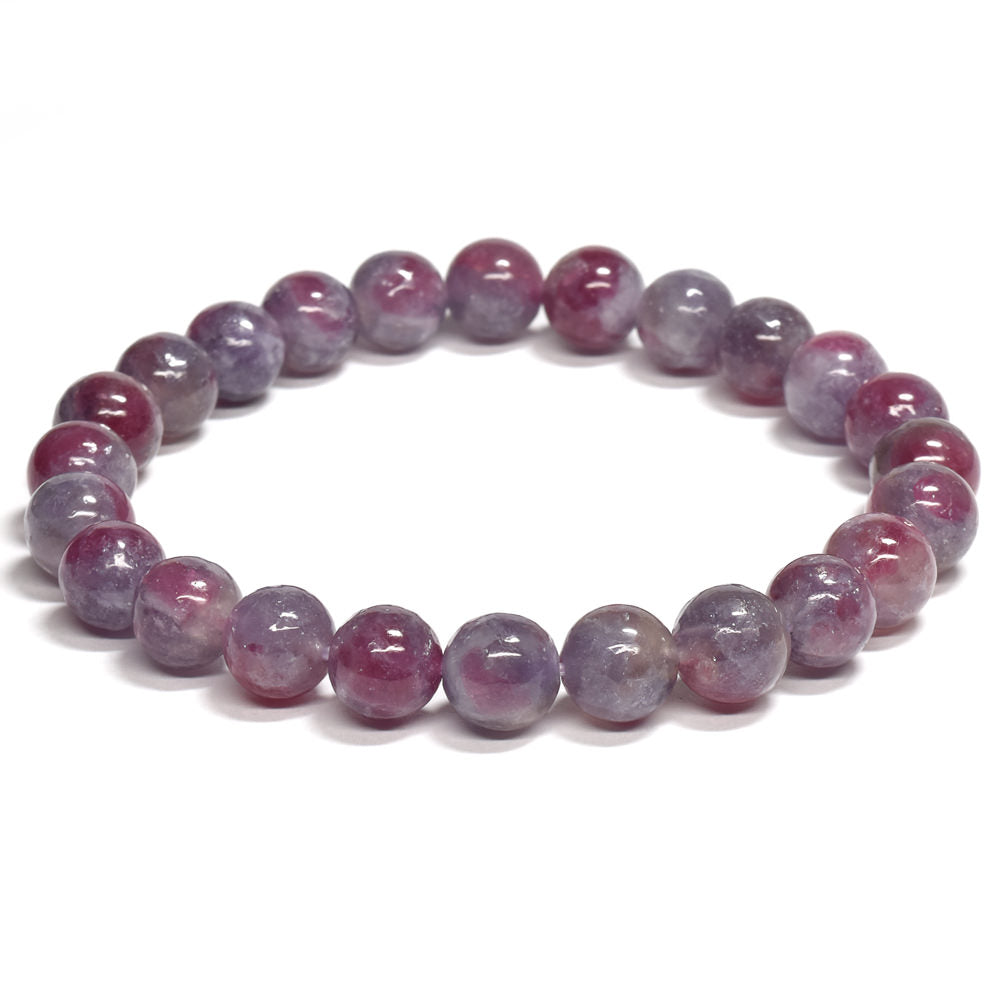 ピンクトルマリンレピドライトクォーツ ブレスレット 8.5mm #RJ191