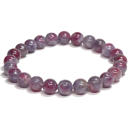 ピンクトルマリンレピドライトクォーツ ブレスレット 8.5mm #RJ191