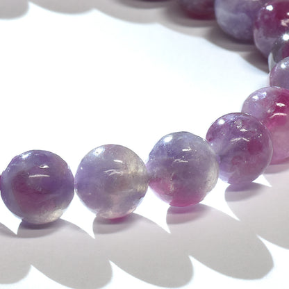 ピンクトルマリンレピドライトクォーツ ブレスレット 8.5mm #RJ191