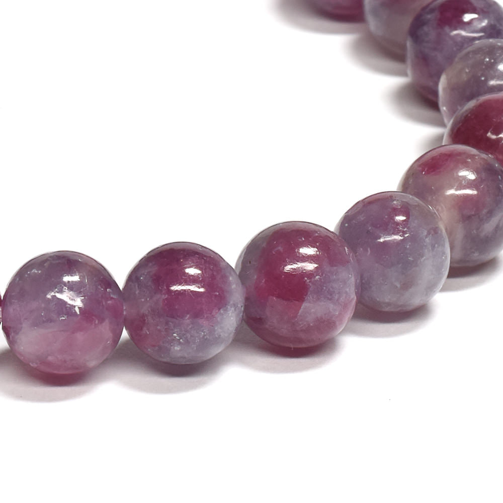 ピンクトルマリンレピドライトクォーツ ブレスレット 8.5mm #RJ192