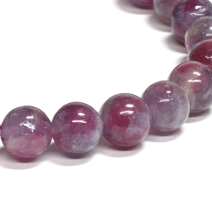 ピンクトルマリンレピドライトクォーツ ブレスレット 8.5mm #RJ192