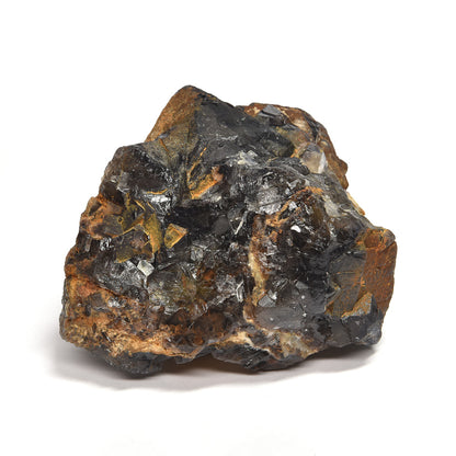 パキスタン産ブラックフローライト（赤色蛍光）原石 90x55x70mm #RJ197