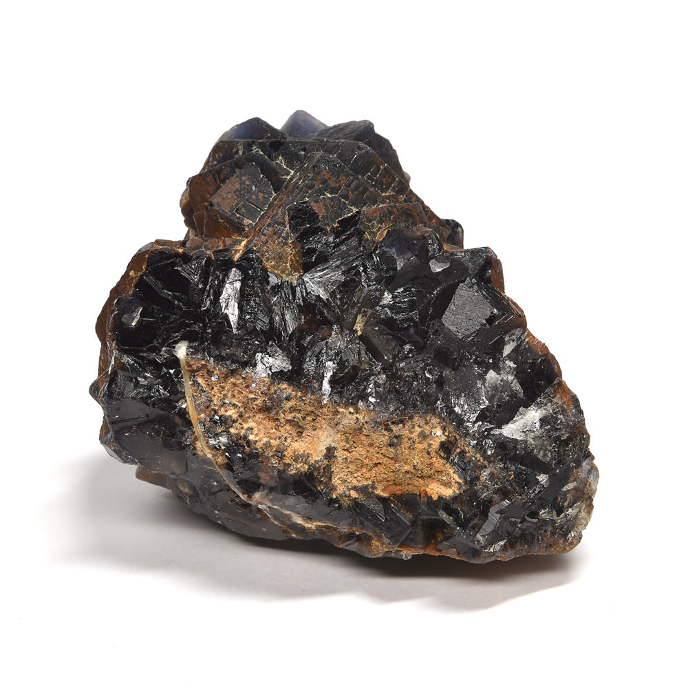 パキスタン産ブラックフローライト（赤色蛍光）原石 90x55x70mm #RJ197