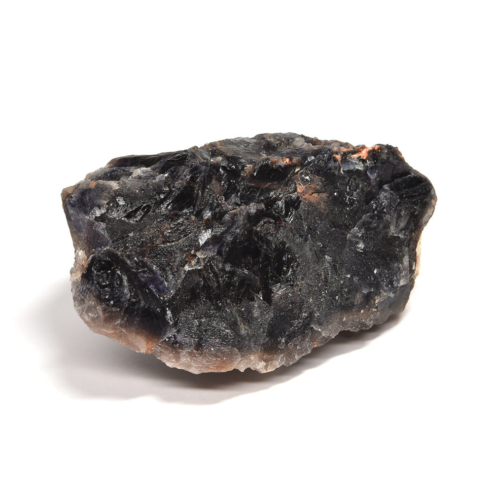 パキスタン産ブラックフローライト（赤色蛍光）原石 90x62x44mm #RJ198