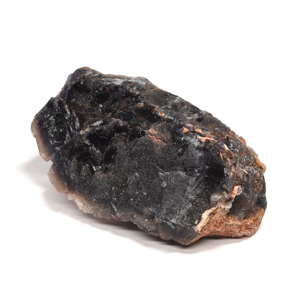 パキスタン産ブラックフローライト（赤色蛍光）原石 90x62x44mm #RJ198