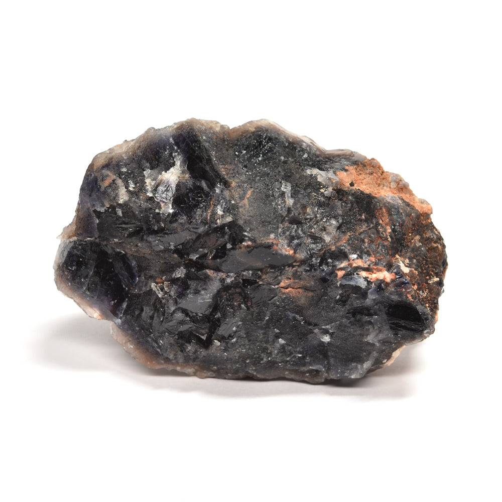 パキスタン産ブラックフローライト（赤色蛍光）原石 90x62x44mm #RJ198