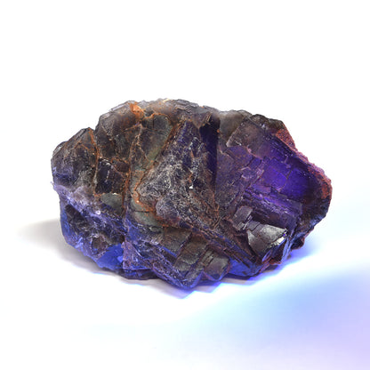 パキスタン産ブラックフローライト（赤色蛍光）原石 90x62x44mm #RJ198