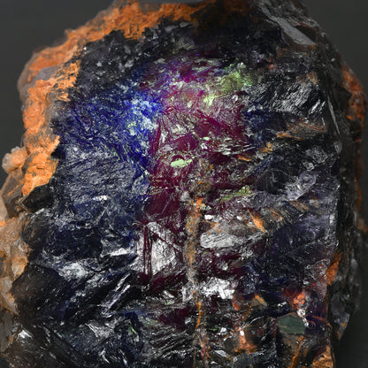 パキスタン産ブラックフローライト（赤色蛍光）原石 76x54x66mm #RJ199