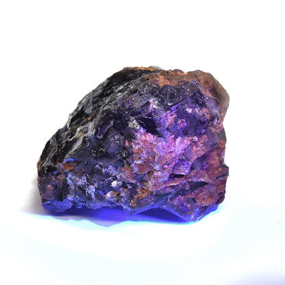 パキスタン産ブラックフローライト（赤色蛍光）原石 76x54x66mm #RJ199