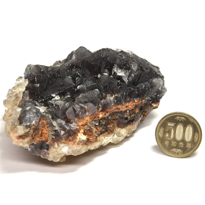 パキスタン産ブラックフローライト（赤色蛍光）原石 120x45x70mm #RJ200