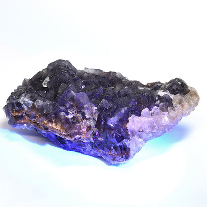 パキスタン産ブラックフローライト（赤色蛍光）原石 120x45x70mm #RJ200