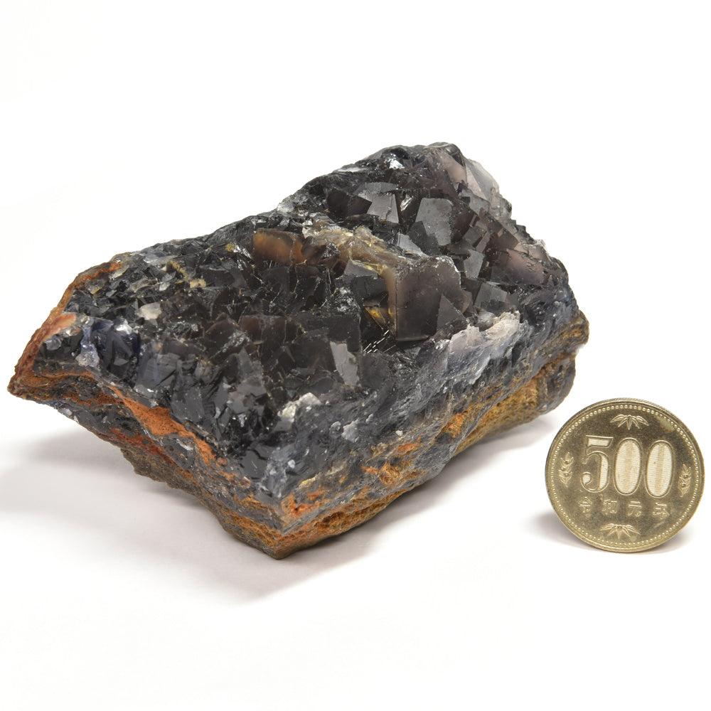 パキスタン産ブラックフローライト（赤色蛍光）原石 102x54x60mm #RJ201