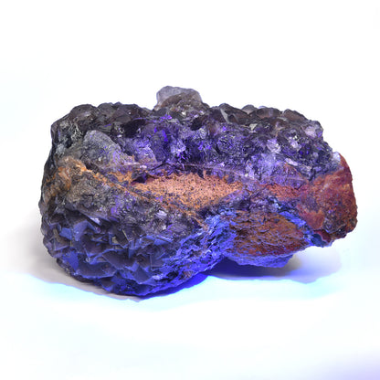 パキスタン産ブラックフローライト（赤色蛍光）原石 102x54x60mm #RJ201