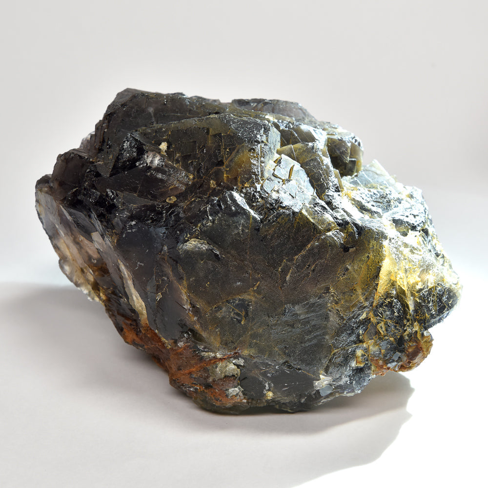 パキスタン産ブラックフローライト（赤色蛍光）原石 95x58x69mm #RJ202