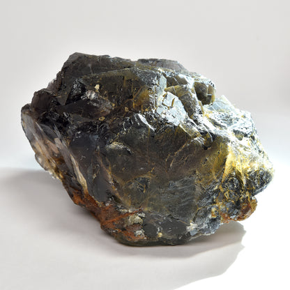 パキスタン産ブラックフローライト（赤色蛍光）原石 95x58x69mm #RJ202