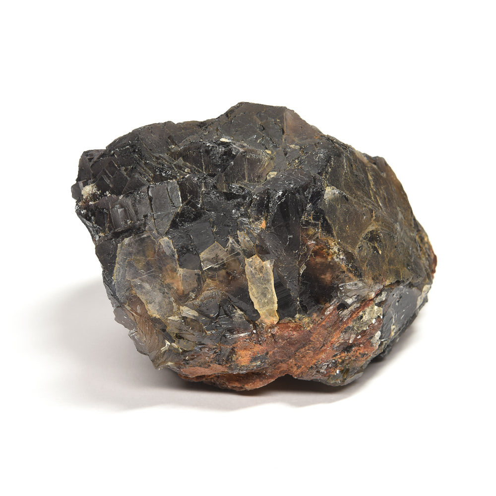 パキスタン産ブラックフローライト（赤色蛍光）原石 95x58x69mm #RJ202