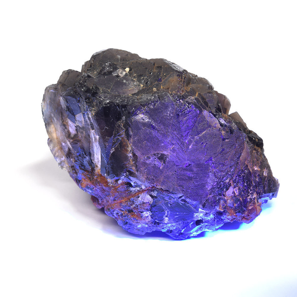 パキスタン産ブラックフローライト（赤色蛍光）原石 95x58x69mm #RJ202