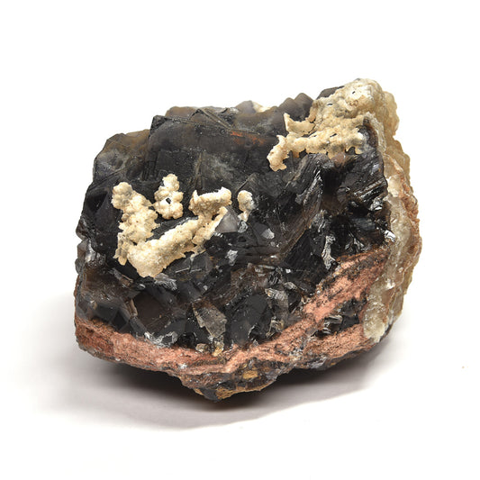 パキスタン産ブラックフローライト（赤色蛍光）原石 91x67x81mm #RJ203