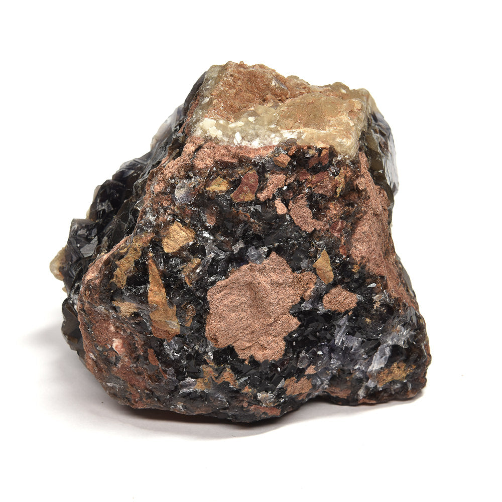 パキスタン産ブラックフローライト（赤色蛍光）原石 91x67x81mm #RJ203