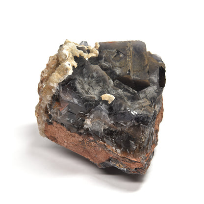 パキスタン産ブラックフローライト（赤色蛍光）原石 91x67x81mm #RJ203