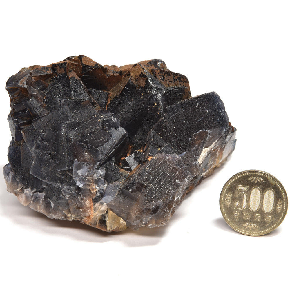 パキスタン産ブラックフローライト（赤色蛍光）原石 94x60x78mm #RJ204