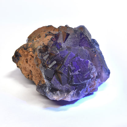 パキスタン産ブラックフローライト（赤色蛍光）原石 94x60x78mm #RJ204