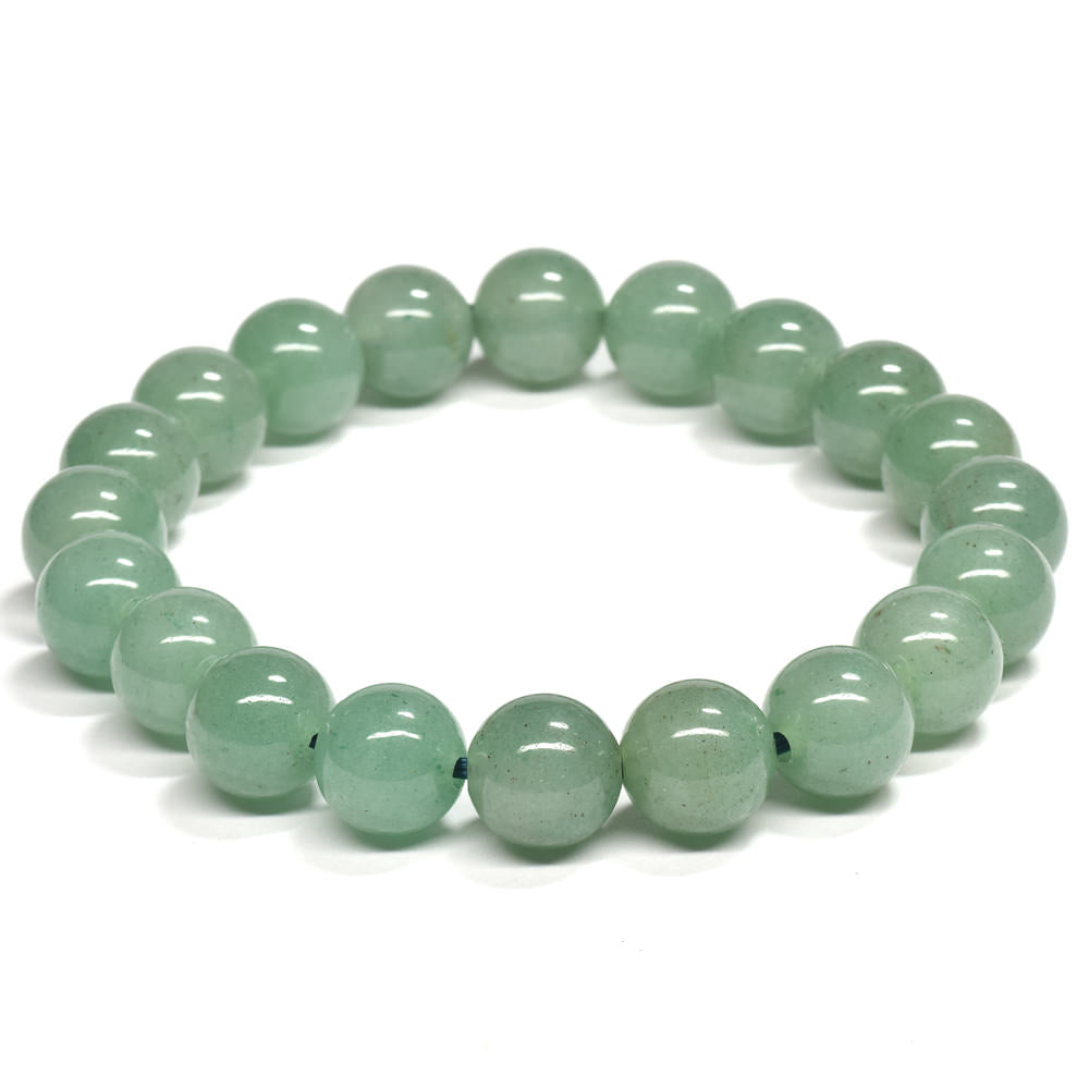 【山梨一級研磨士作】アベンチュリン ブレスレット 10mm (ストラップ・さざれ・桐箱付) #RJ212