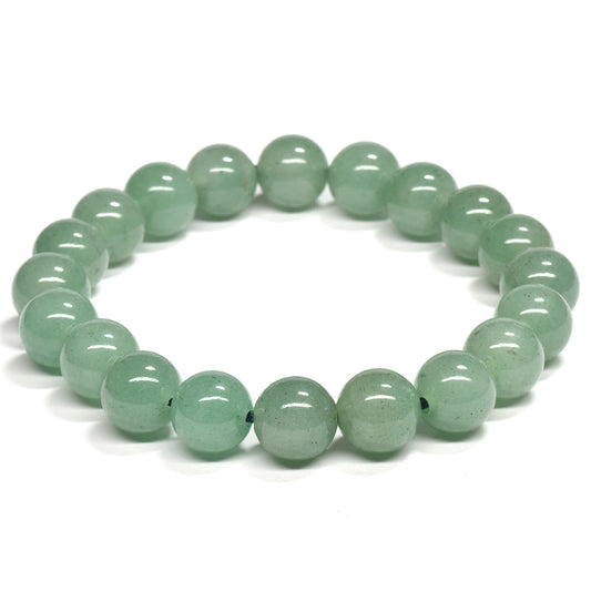 【山梨一級研磨士作】アベンチュリン ブレスレット 10mm (ストラップ・さざれ・桐箱付) #RJ212