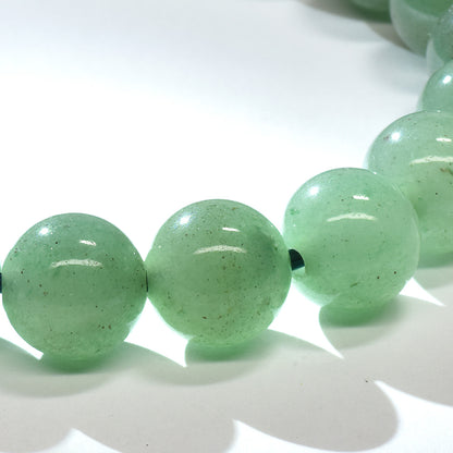 【山梨一級研磨士作】アベンチュリン ブレスレット 10mm (ストラップ・さざれ・桐箱付) #RJ212