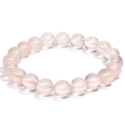 【山梨一級研磨士作】スターローズクォーツ ブレスレット 9.5-10mm (ストラップ・さざれ・桐箱付) #RJ214