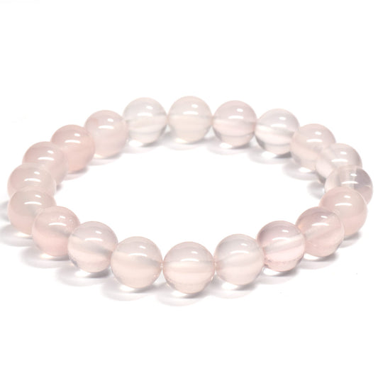 【山梨一級研磨士作】スターローズクォーツ ブレスレット 9.5-10mm (ストラップ・さざれ・桐箱付) #RJ214