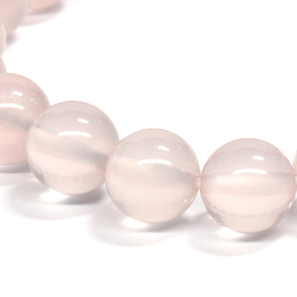 【山梨一級研磨士作】スターローズクォーツ ブレスレット 9.5-10mm (ストラップ・さざれ・桐箱付) #RJ214