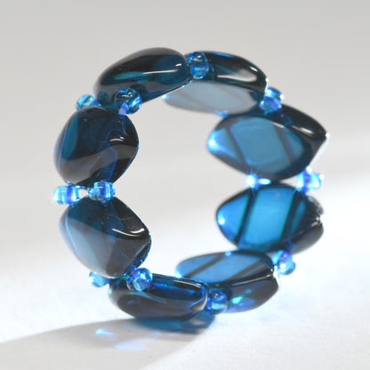 アンバー（ブルー）リング 13-18号 #RJ216