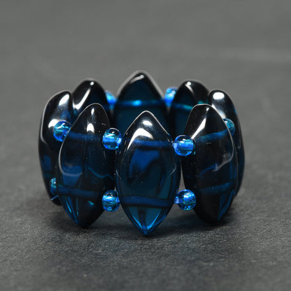 アンバー（ブルー）リング 13-18号 #RJ216