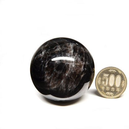 [鑑別付]モリオン 丸玉 52.2mm #RJ232