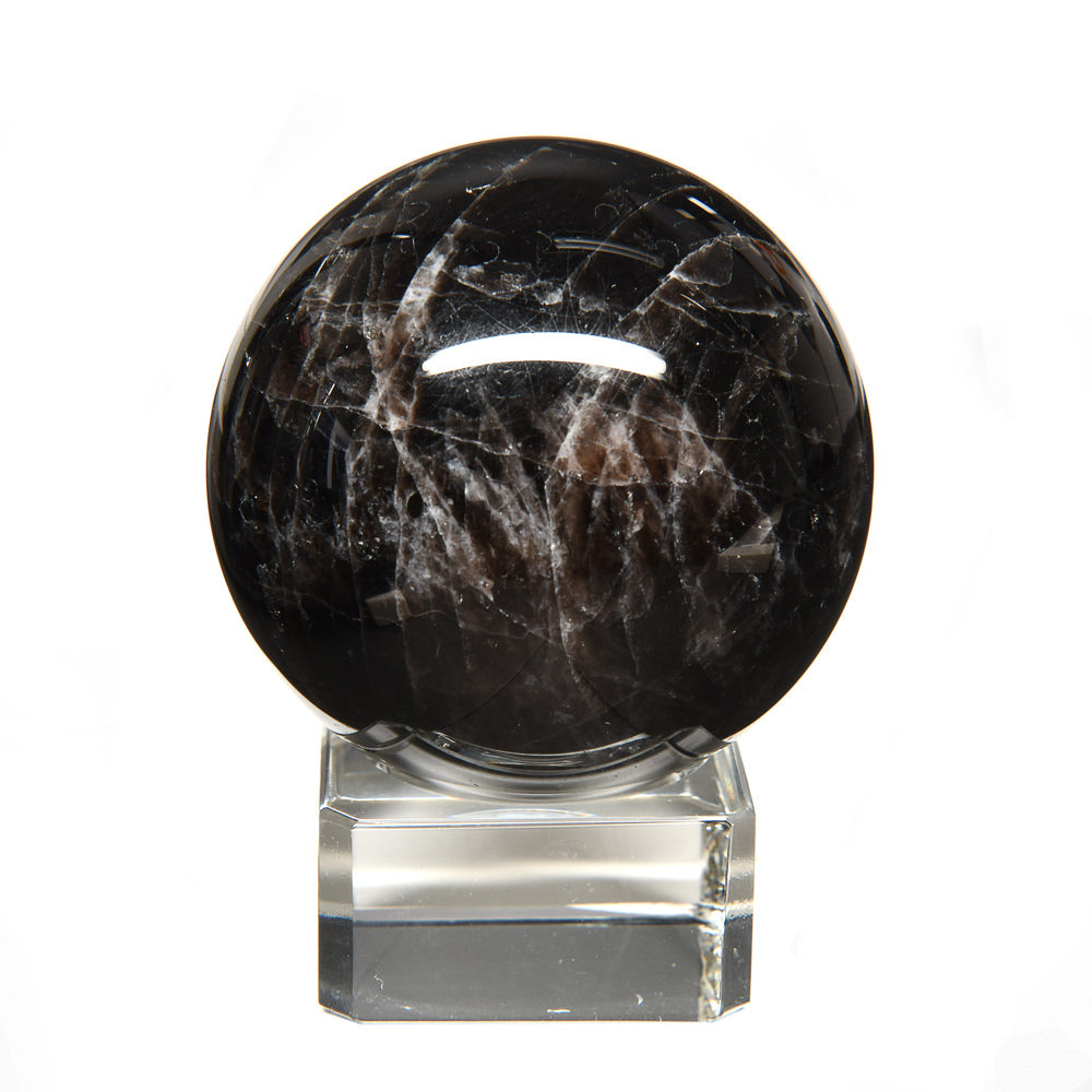 [鑑別付]モリオン 丸玉 52.2mm #RJ232