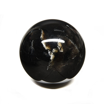 [鑑別付]モリオン 丸玉 55.5mm #RJ233