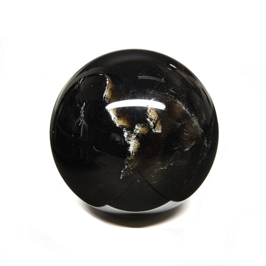 [鑑別付]モリオン 丸玉 55.5mm #RJ233